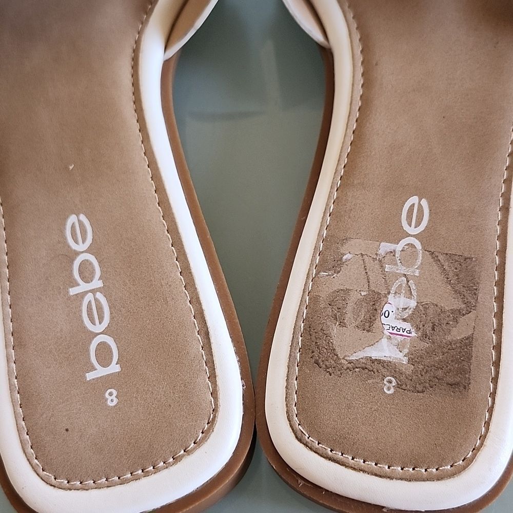 Bebe Rhinestone Slide Sandals Size 8 - Picture 4 of 5